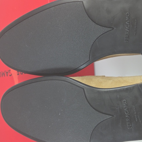 NWT $895 Salvatore Ferragamo Desio Suede Leather Moccasins Size 8.5 - Picture 13 of 16